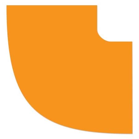 Ergomat DuraStripe Mean Lean 4in 90 degrees Round Angle Corners Orange, 40PK DSML-CR4-O-90Angle-KIT